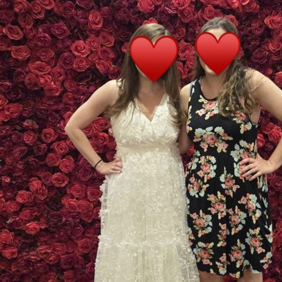 Lulus Springtime Soiree White Sequin 3D Floral Applique Midi Dress - Picture 5 of 7